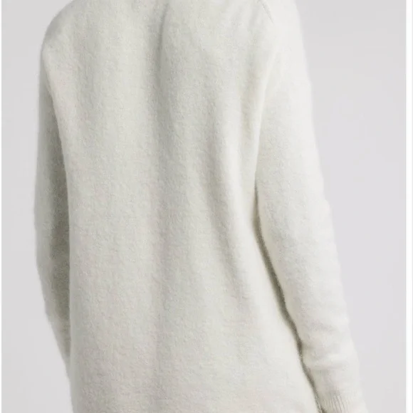 Alpaca blend Caslon Cream Button-Up Cardigan Sweater - Picture 4 of 6